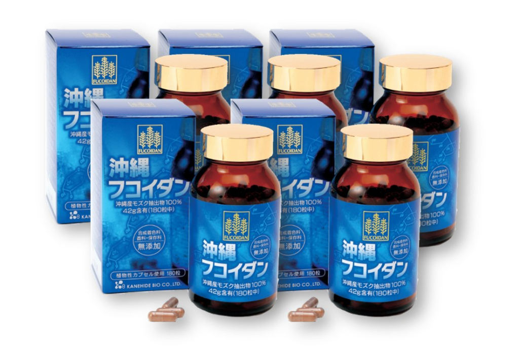 Okinawa Fucoidan được sản xuất dưới dạng viên nang và bột